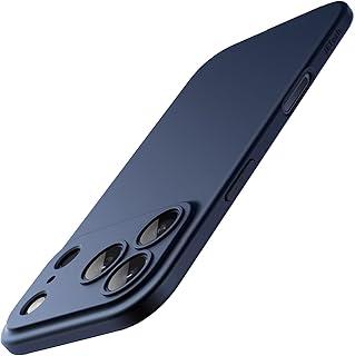 JETech Capa Fina para iPhone 17 Pro Max 6,9 Polegadas, Case de Celular Minimalista, Leve e Ultrafina com Proteção para Lente da Câmera, Acabamento Fosco Anti-Impressão Digital (Azul Escuro)