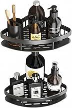 Prateleiras de Canto para Banheiro sem Furos Metal Preto Fosco suporte para shampoo condicionador -kit com 2 unidades