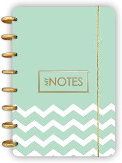 Caderno de Disco Flex A5 Zig Zag Verde com 80 folhas abyara graf (tipo caderno inteligente)