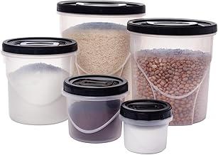 Conjunto 5 Potes Clic Plástico Rosca, Plasútil