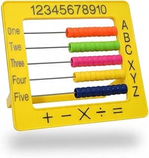 Ábaco Escolar Design Durável Cores Contrastantes Base Estável Versátil e Educativo (Amarelo)