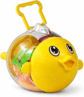 Kit de Massinha de Modelar Peixinho, Conjunto com 12 Cores de Massinhas, 4 Moldes e Recipiente Temático, 17 Peças, 200g, para Crianças +3 Anos, Atóxicas, Macia e Flexível