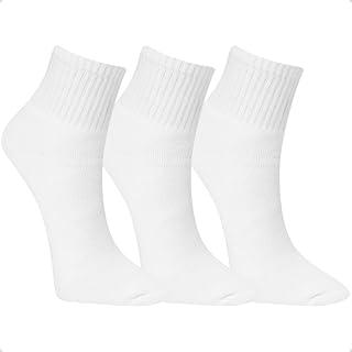 Kit 3 Pares Meia Masculina Cano Médio Algodão Esportiva Cano Médio Unissex Atoalhada Confortável