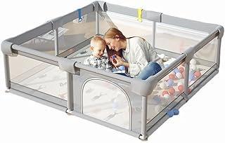 150×180×68cm Cercadinho para Bebe Para Bebês e Crianças Pequenas Chiqueirinho Bebe Para Internos & Externos Cercadinho de Segurança Resistente Para Bebês com Malha Macia e Respirável