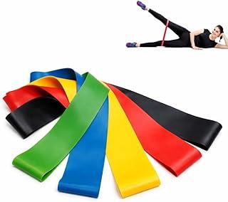 Kit 5 Mini Bands Faixas Elásticas Exercícios Academia Treino em Casa Yoga Pilates Fisioterapia