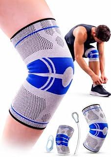 Joelheira Ortopedica De Compressão Silicone E Fio De Flexível Aço Tensor Alívio De Dor Tensor articulada juelheirra patelar ligamento rompido Fitness Cross Proteção Silicone Cores Variadas (G(L))