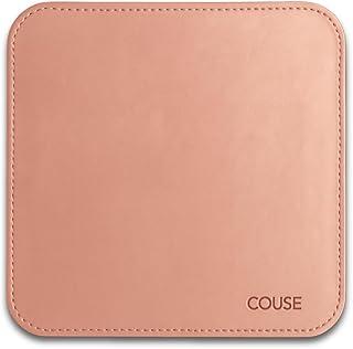 MousePad Desk Pad em Couro Ecologico Premium 20x20cm Couse (Rose)