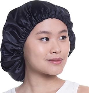 Touca de cetim preto anti-frizz com 30% de desconto por R$ 10,57 na amazon