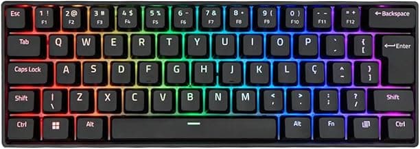 TECLADO MECANICO AKKO PRETO MODELO 3061S ABNT2 SWITCH PINK
