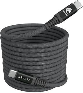 VX Case Cabo USB-C Magnético 3 Metros PD Carregamento Rápido Type-C para Type-C Reforçado Ultra Resistente Compatível com Celular Tablet Note book e Macbook