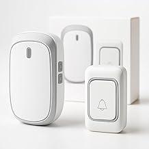 Campainha Sem Fio Residencial, Bivolt 110-220V, Longo Alcance de Comunicação, Não Precisa de Cabos, Resistente a Chuva, Kit Completo Com Campainha, Receptor, Pilha e Fixadores, 36 Tipos de Toques