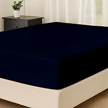 Lençol Super King C/Elástico Percal Flex 400 Fios Macio (Azul-marinho)