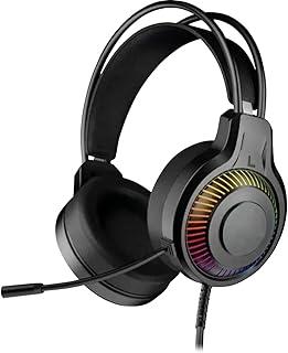 Fone de Ouvido Headset Gamer RGB com Fio 3.5mm Conexão USB para Jogos - Design Leve e Confortável