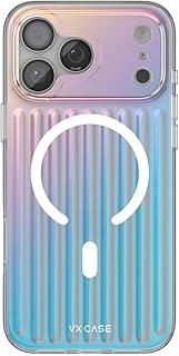Capa compatível com MagSafe para iPhone 17 Pro Max, Glam Rainbow Transparente Premium, Anti-Impacto e Encaixe Perfeito - VX Case