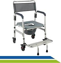 Cadeira de Banho Higiênica em Alumínio Dobrável Desmontável Idoso Adulto até 135kg Hidrolight Prata