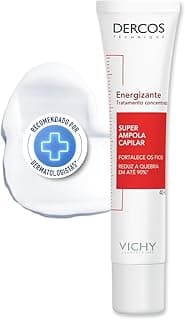 Vichy Dercos Energizante, Ampola Capilar, Tratamento Concentrado com Dupla Ação Antiquebra e Fortalecedora que Reconstrói a Estrutura do Fio e Hidrata, 50ml com 8.55% de desconto por R$ 86,70 na amazon