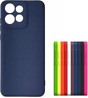 Compativel com Moto Edge 60 Neo - Capa Capinha Case Silicone Macia Veludo Forro Interno Premium Com Proteção De Câmera Azul Marinho