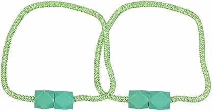 Prendedor Magnético Para Cortina Kit Com 2 Peças Abraçadeira Decorativa Luxo Imã Sala 47cm (Cubico Verde)