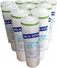 Conjunto de 10 Velas Votivas Brancas de Parafina Pura 195g - Queima e Iluminação Limpa por até 7 Dias