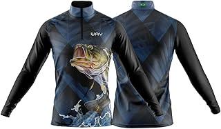Camiseta de Pesca Masculina Proteção UV 50 Solar Camisa De pescaria