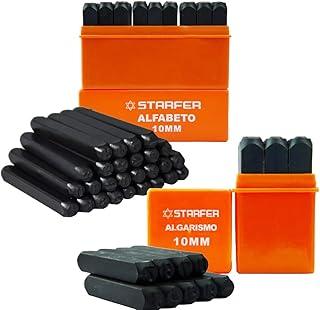 Kit Jogo de 36 Peças Marcador Punção de Bater Letra e Número 10mm - Starfer