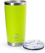 TERMOPRO Copo Térmico com Tampa 600 ml Aço Inox 18/8 Parede Dupla Isolamento a Vácuo para Caipirinha Cerveja Drinks Verde Premium BPA Free