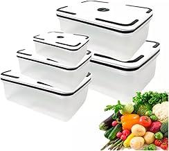 Kit 5 Potes Herméticos Retangulares com Tampa Plástica Antivazamento – Transparente, Vedação Perfeita, Ideal para Armazenar Alimentos, Freezer e Micro-ondas – 490ML 820ML 1300ML 2000ML 2900ML