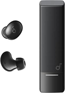 soundcore A30i da Anker, Fone de Ouvido Bluetooth 5.4 Sem Fio, com Cancelamento de Ruído Ativo, Design Tipo Batom, Compacto e Leve, 15H de Reprodução com ANC Ligado, IP54, fone TWS, Buds, Preto
