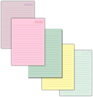 Bloco de notas A5 color 50 folhas pautado colorido