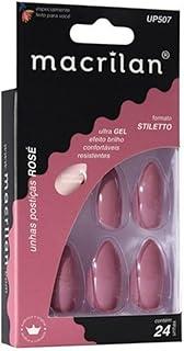 Macrilan Unhas Postiças Estilo Stiletto - Rosé - Up507