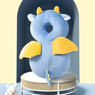 Mochila Protetora Cabeça De Bebê Almofada Antiqueda Ajustável - Proteção Contra Queda e Tombo Aprendendo Caminhar (Dragão)