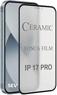 Película de Cerâmica Fosca Compativel Com iPhone 17 Pro, Proteção 9D, Anti-Digital, Anti-Impacto, com Kit de Limpeza, Fácil Aplicação