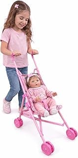 Carrinho de Boneca Infantil Dobrável Rosa Brinquedo Passeio Menina Bebê Reborn com 11.77% de desconto por R$ 29,99 na amazon