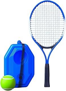INOOMP Conjunto de Bola de Rebote Raquete Corda Elástica e Base Fixa para Treinamento de Tênis, Ferramenta Portátil com Corda, para Adultos, Crianças e Iniciantes