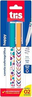 Caneta Esferográfica Tris Happy Cartela 2 Unidades