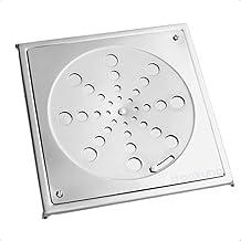 Ralo Grelha Quadrada Tampa Ralo 15x15cm Com Caixilho Ralo Banheiro Com Porta Grelha Abre e Fecha Anti Odor Em Aço Inox 430 Polido Resistente à Corrosão