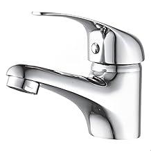 Torneira Para Banheiro Misturador Monocomando Bica Baixa Cromada Em Metal SOFTINOX