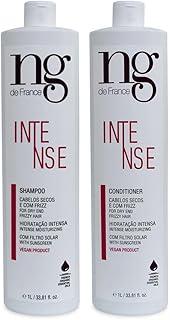 Ng De France Kit Condicionador Intense Cabelos Secos e Com Frizz 1000ml + Shampoo Hidratação Intensa Cabelos Secos Intense 1000ml