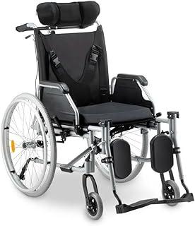 Cadeira de Rodas D700 T48 Reclinável em Alumínio Dobrável até 130 Kg Dellamed