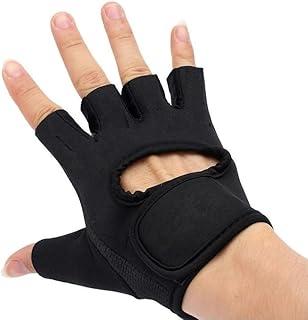 Par de Luva Academia Musculação Feminina Masculina Luva Ciclismo Treino Fitness Ginástica Proteção Antiderrapante Anticalos Ajustável Acolchoada Anatômica Unissex Neoprene Respirável Tamanho Único