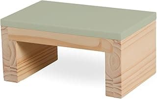 Escada Infantil Madeira Quarto E Banheiro Banquinho Verde Cha