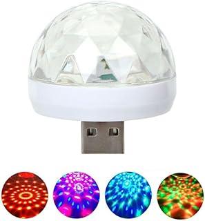 Mini Strobo Bola Maluca de LED USB Iluminação Portátil Multicolorida para Festas e Eventos (Branco)