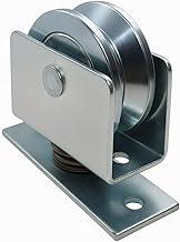 Roldana Giratória de Aço Reforçada para Portão em U - Zincado Branco (Canal 5/8)