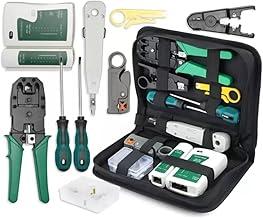 Conjunto de Ferramentas para Manutenção de Rede e Computador com Testador LAN, Alicate de Crimpar RJ45 e Estojo