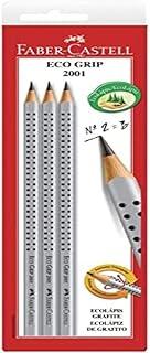 Lápis Grafite, Faber-Castell, 2001B, Ecolápis, Linha Grip, Cinza, 12 Unidades
