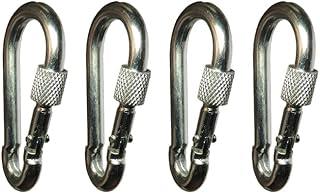 KIT MOSQUETÃO PUNCH 6x60 mm Com Trava - 4 Unidades - Academia Profissional