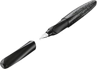 Pelikan Estrutura Twist® - Caneta-tinteiro para destros e canhotos, cor preta, caneta M, caixa dobrável