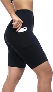 Shorts Legging Feminino Cintura Alta Com Bolso Lateral Zero Transparência