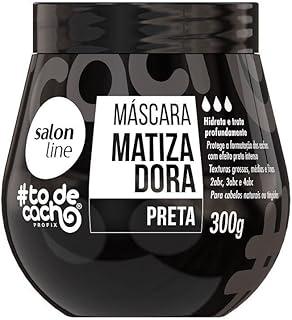 Salon Line, Máscara Matizadora Preta, #TodeCacho, Vegano - Para Cabelos Ondulados, Cacheados e Crespos, 300g