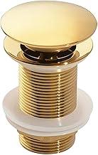 Válvula Click Luxo Aço Inox 304 Cuba Pia Banheiro Lavabo 7/8 Ralo Cor Dourada - Brinovar